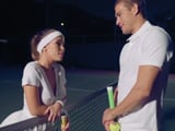 No deja de tontear con el profesor de tenis, se lo follará !! - XXX